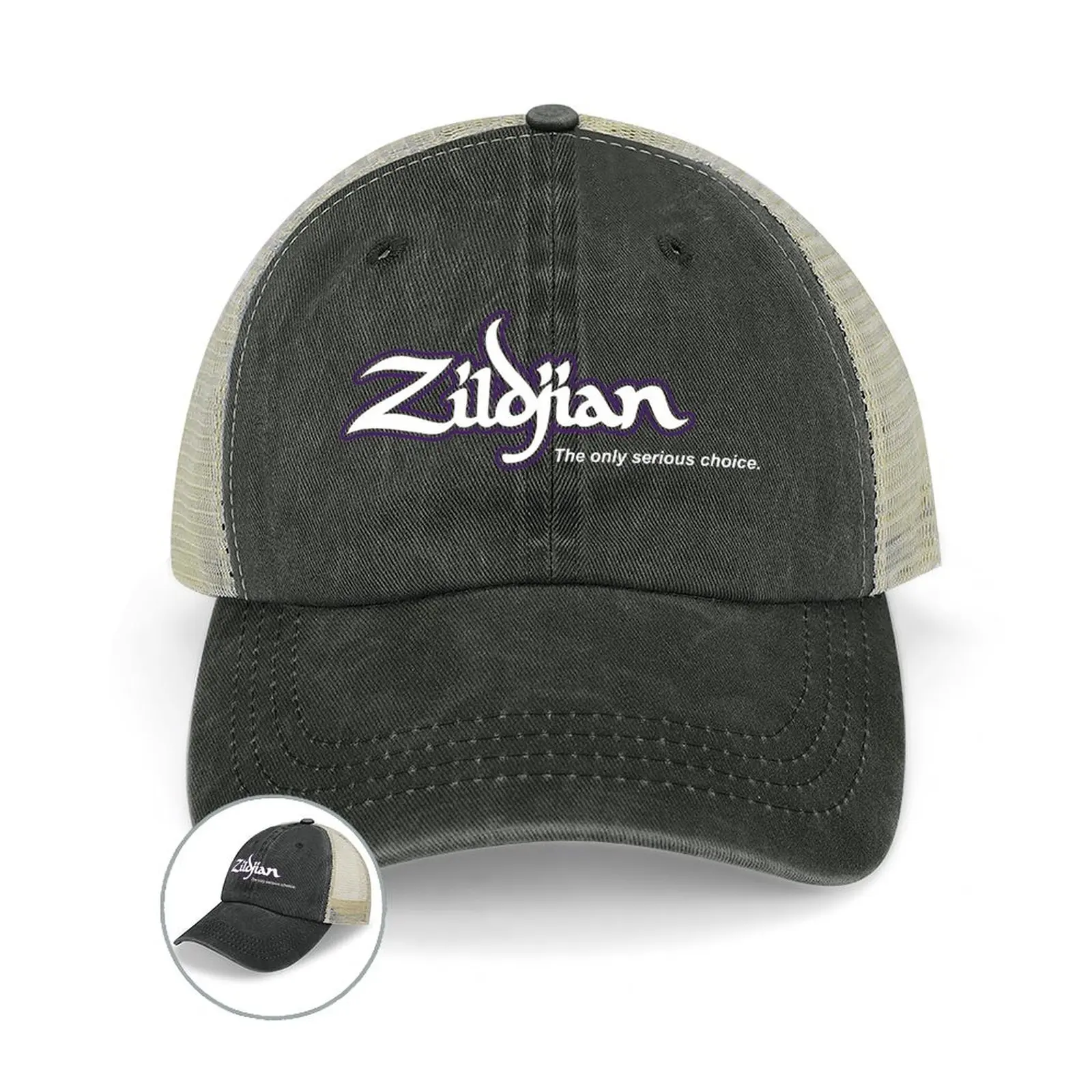 Zildjian Logo Seriuos Cowboy Hat Hip Hop Trucker Hat Hat Baseball Cap Thermal Visor Golf Women Men\'s