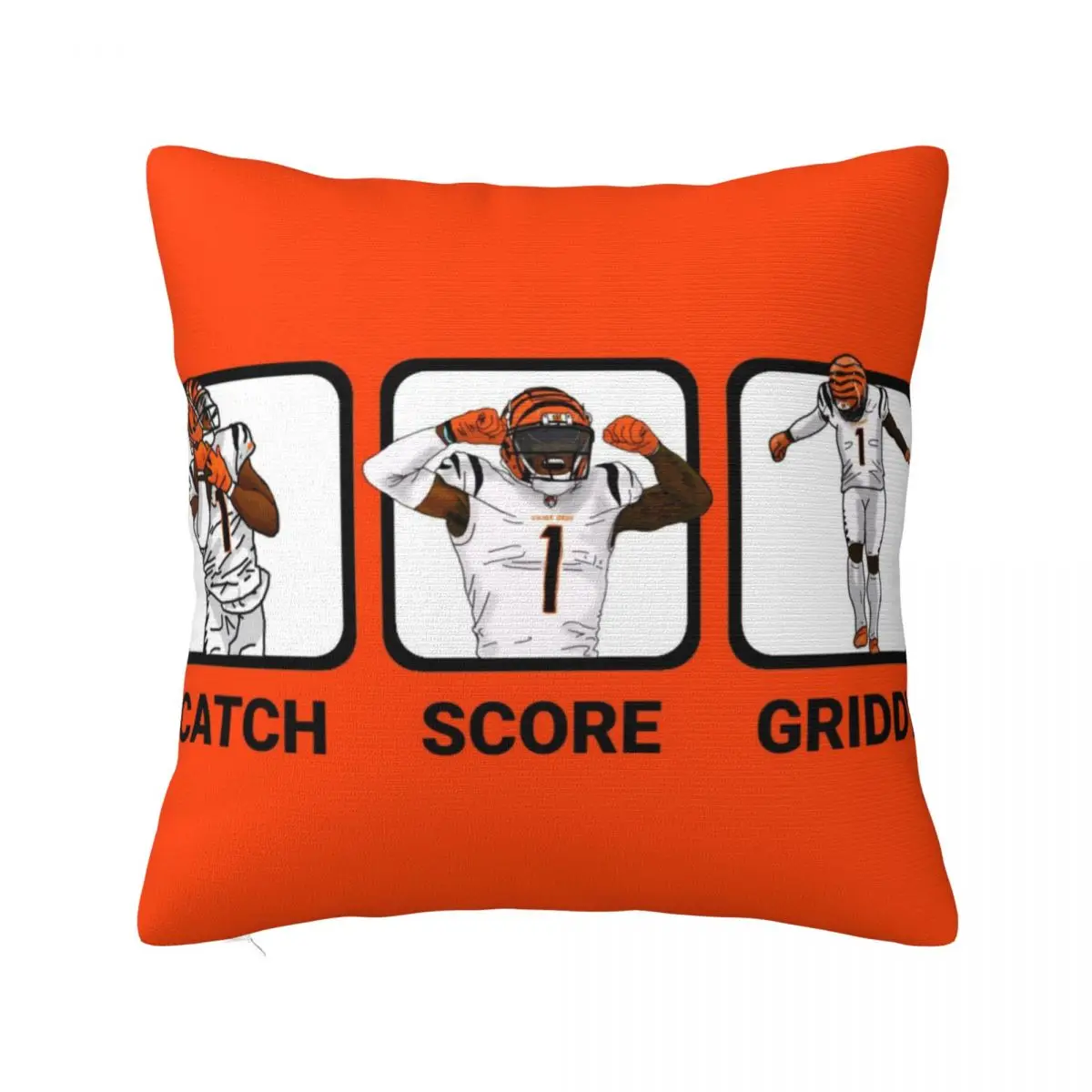 Catch. Score. Griddy. Repeat. Throw Pillow Christmas Pillowcase Cushion Cover For Sofa Sofa Cushion Sofa Cushions Cover