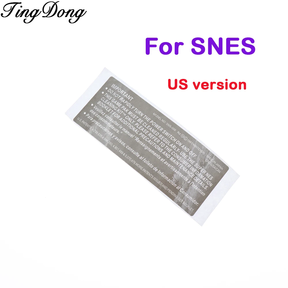 2/5/10 قطعة ملصقات بطاقة الألعاب النسخة الأمريكية لملصق ملصق SNES