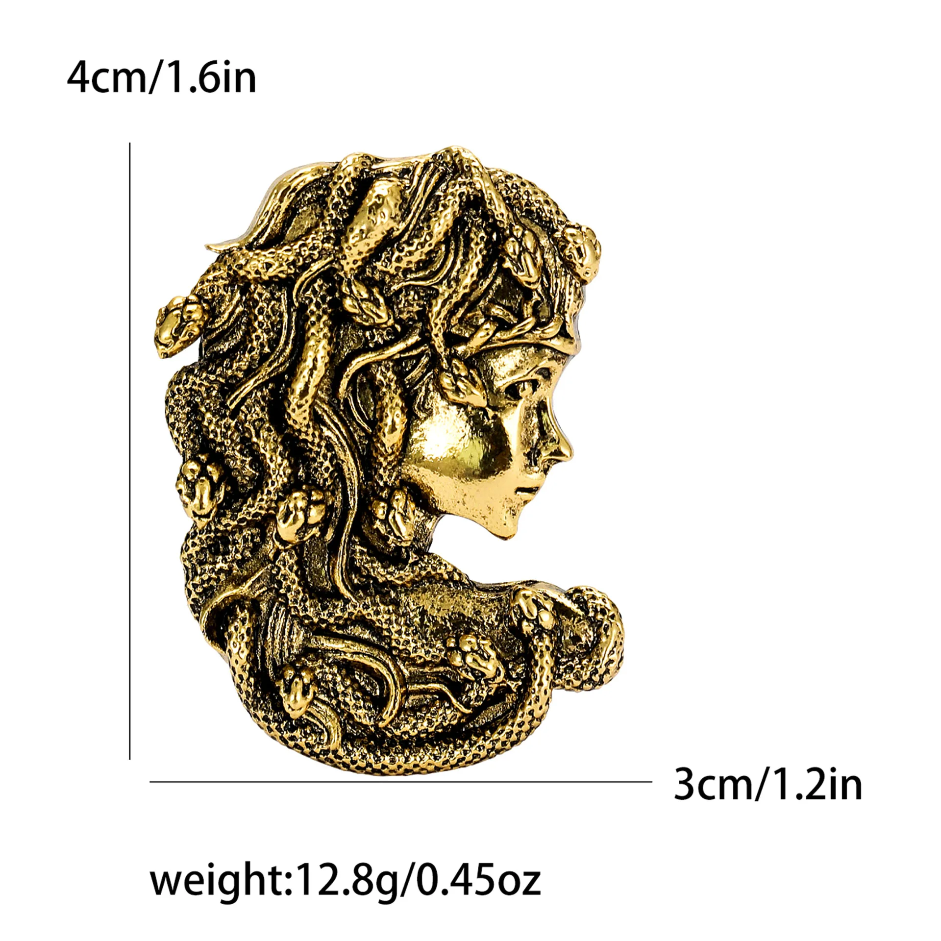 women men creative medusa brooch clothing pin accessories