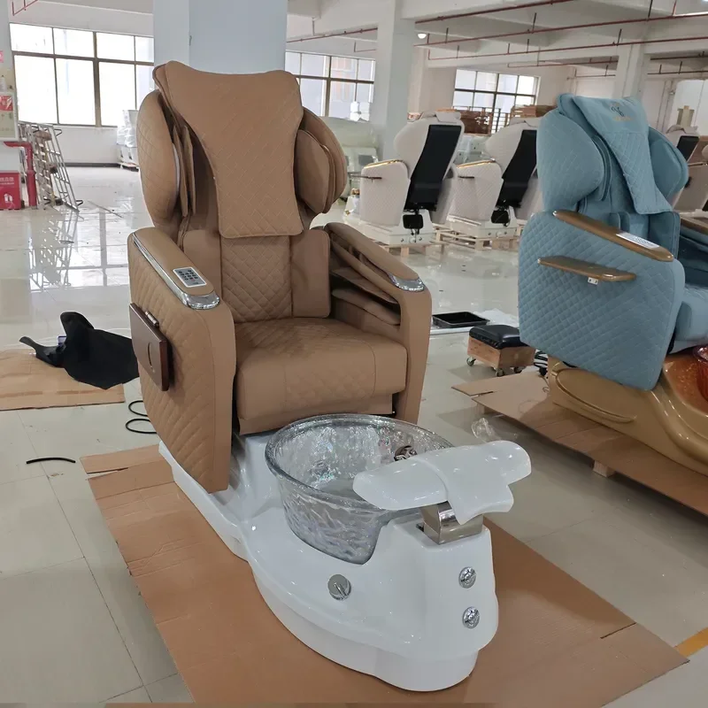 Pedicure Chair with Foot Bath Spa Electric Foot Massage Therapy Nail Art Sofa