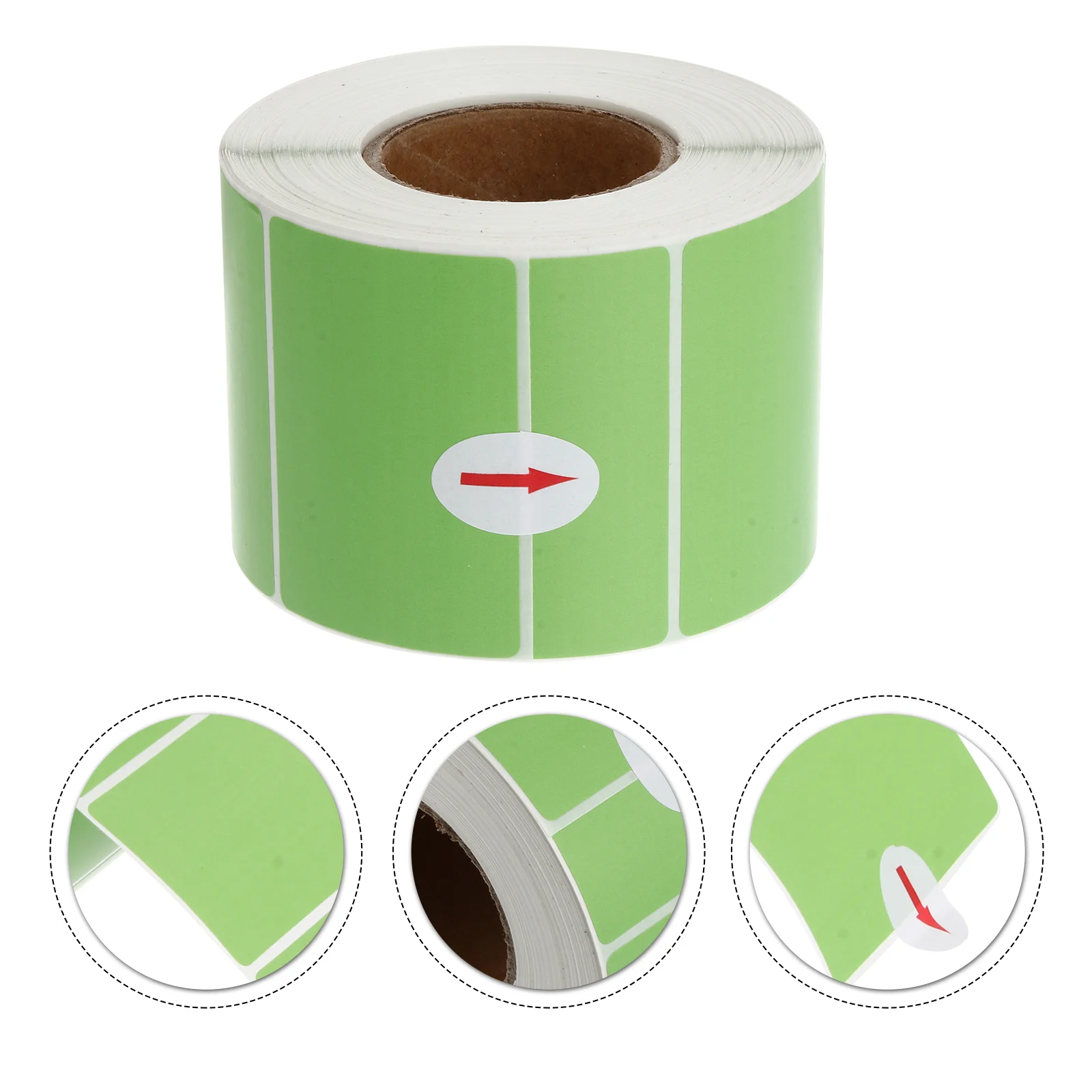 Colorful Labels Thermal Transfer Labels Printer Paper Self-Adhesive Blank Stickers for Office Kitchen Milk Tea Shop (Green)