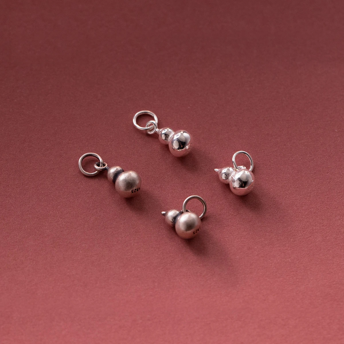Charms 925 Silver Calabash Necklace Pendant Handmade DIY Accessories Charms for Bracelet Plata 925 Old Silver