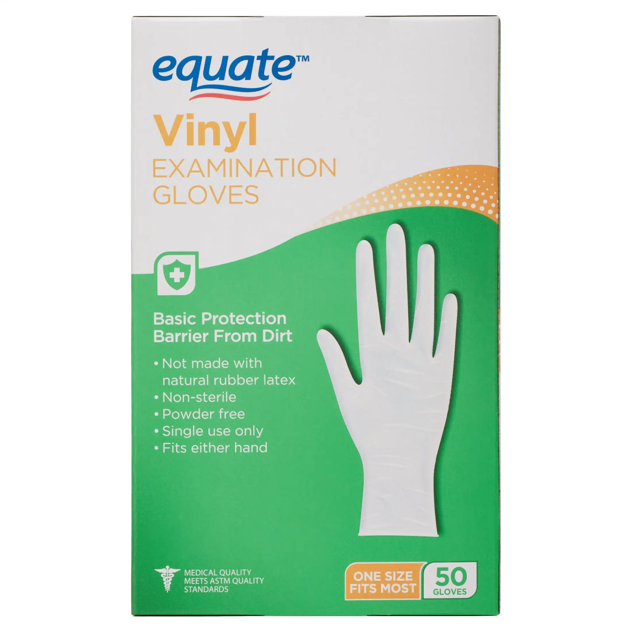 

(3 pack) Equate Vinyl Examination Gloves, 50 Count