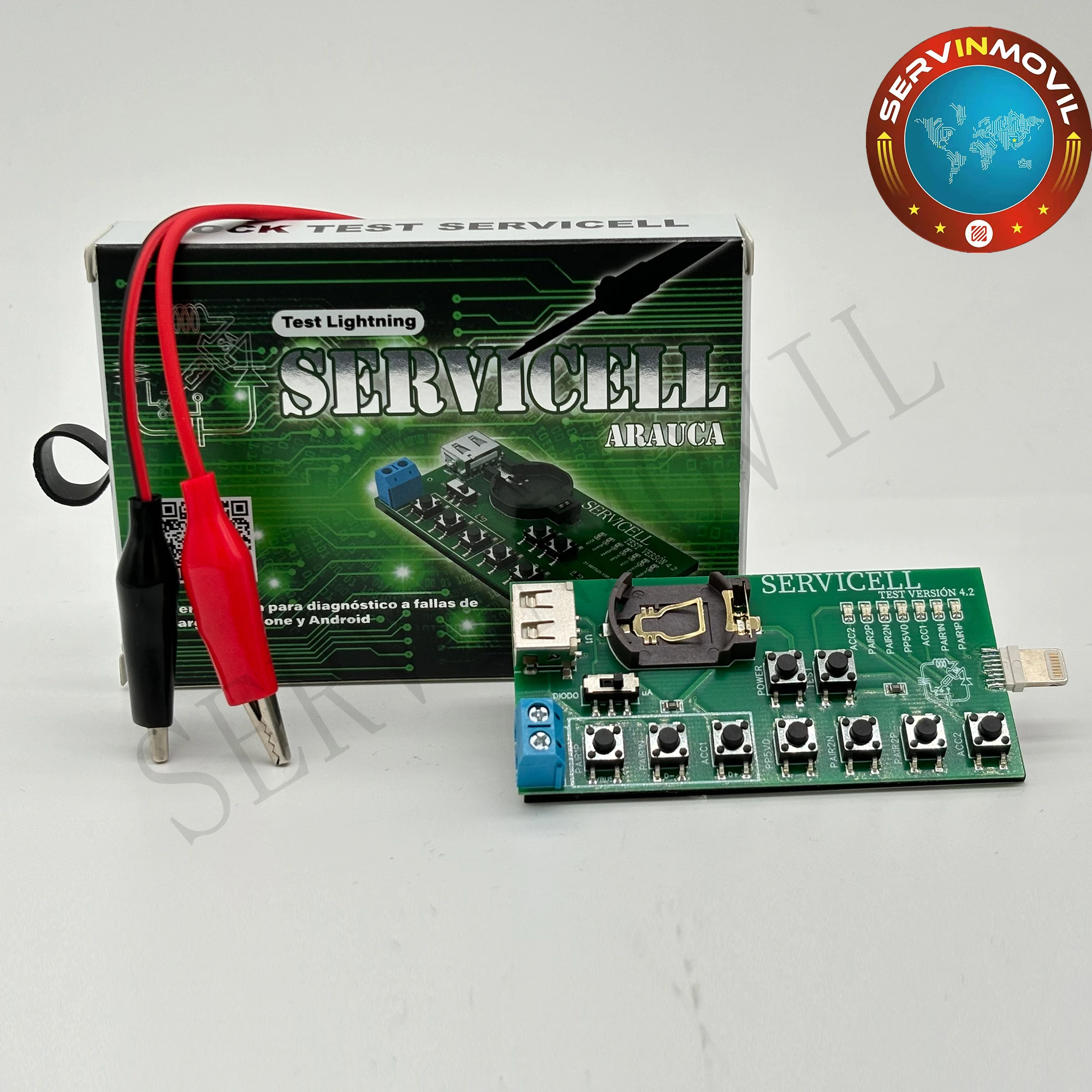 Servicell-aracua DOCK TEST No Need To Disassemble Portable Continuous Built-in LED Diagnostic Tool