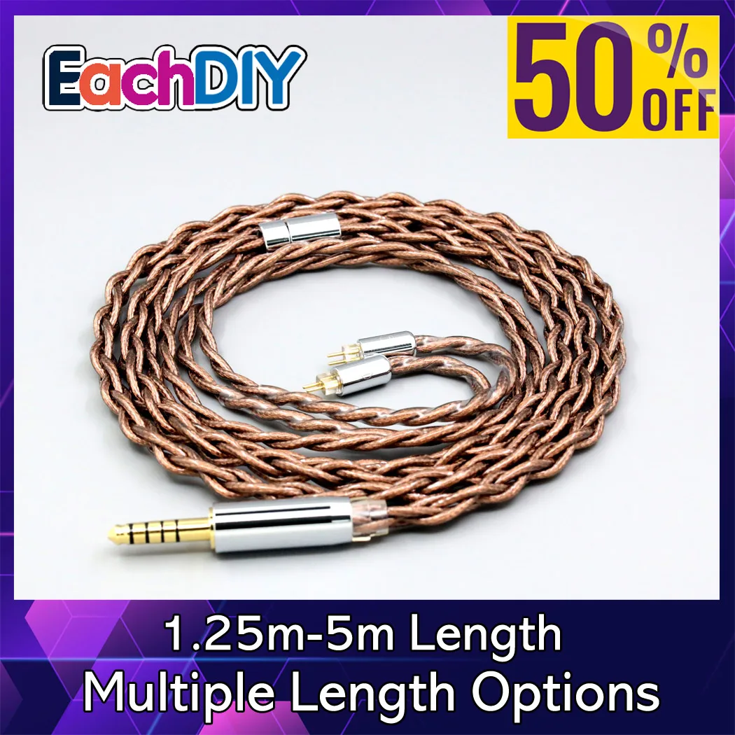 

Кабель для наушников с графеновым экраном из 99% 24-каратного золота и чистого серебра 7N для 0.78mm 2pin BA W4r UM3X UM3RC JH13 High Step LN008516