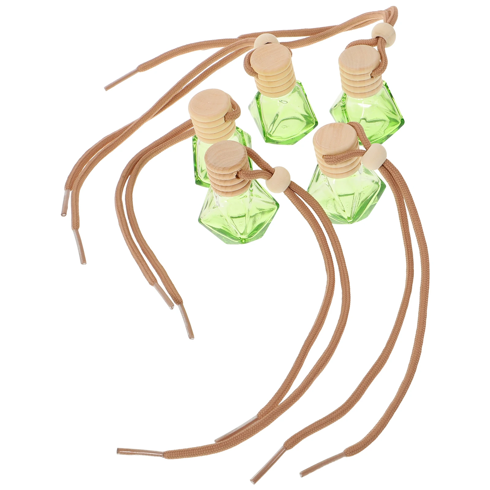 

5pcs Car Perfume Pendant Essential Oil Diffuser Aromatherapy Travel Bottle Hanging Ornament for Indoor Car Use