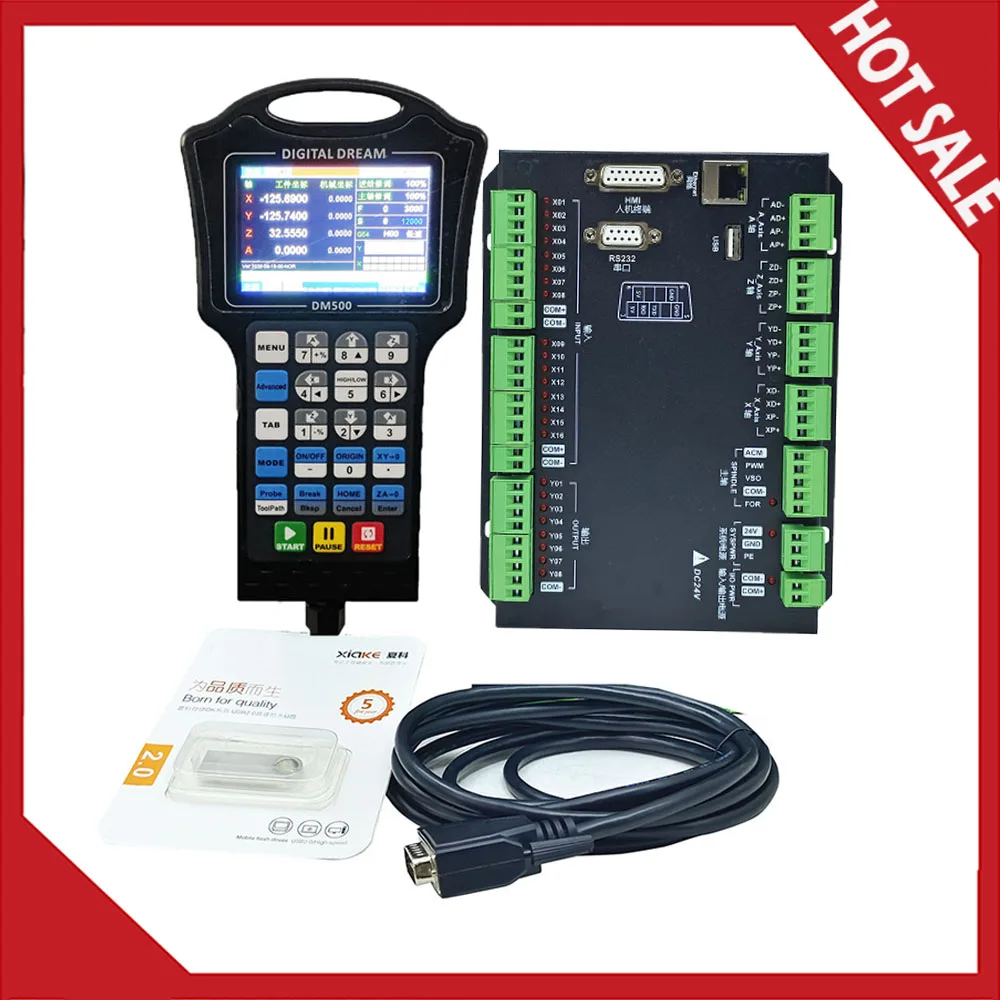 eixo eixos offline controlador portatil gravura maquina controle sistema 500mhz 1g memoria suporte padrao g codigo dm500s cnc3 01