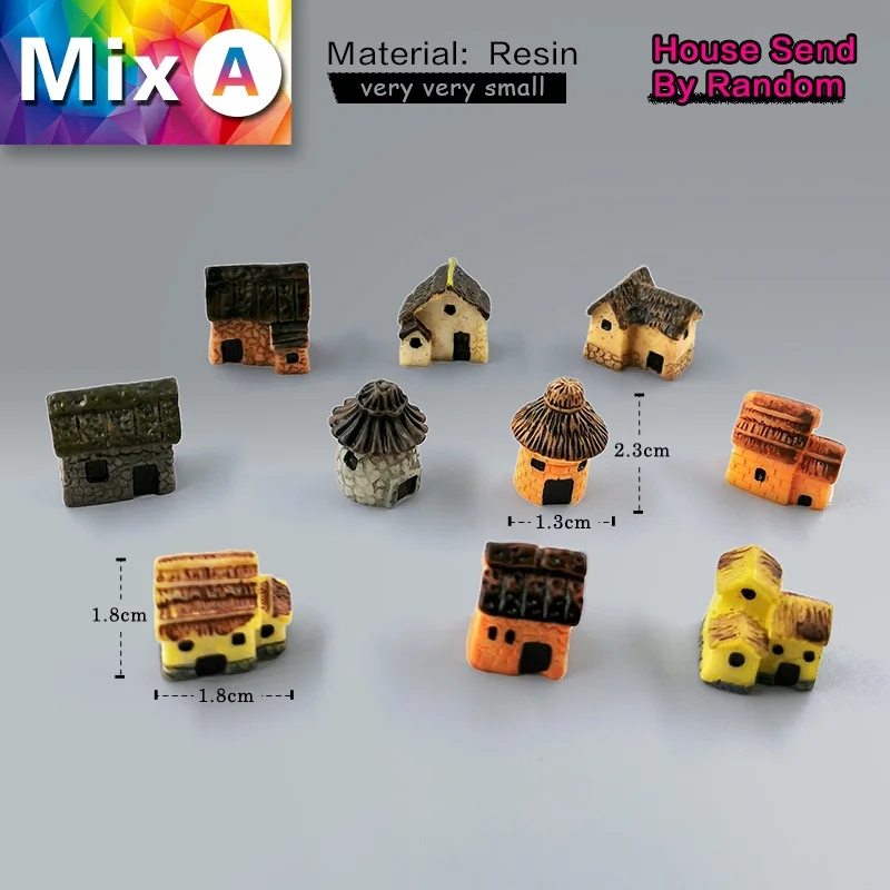 Miniature de maison en résine, artisanat DIY, décoration de maison, accessoires de jardin féerique, 