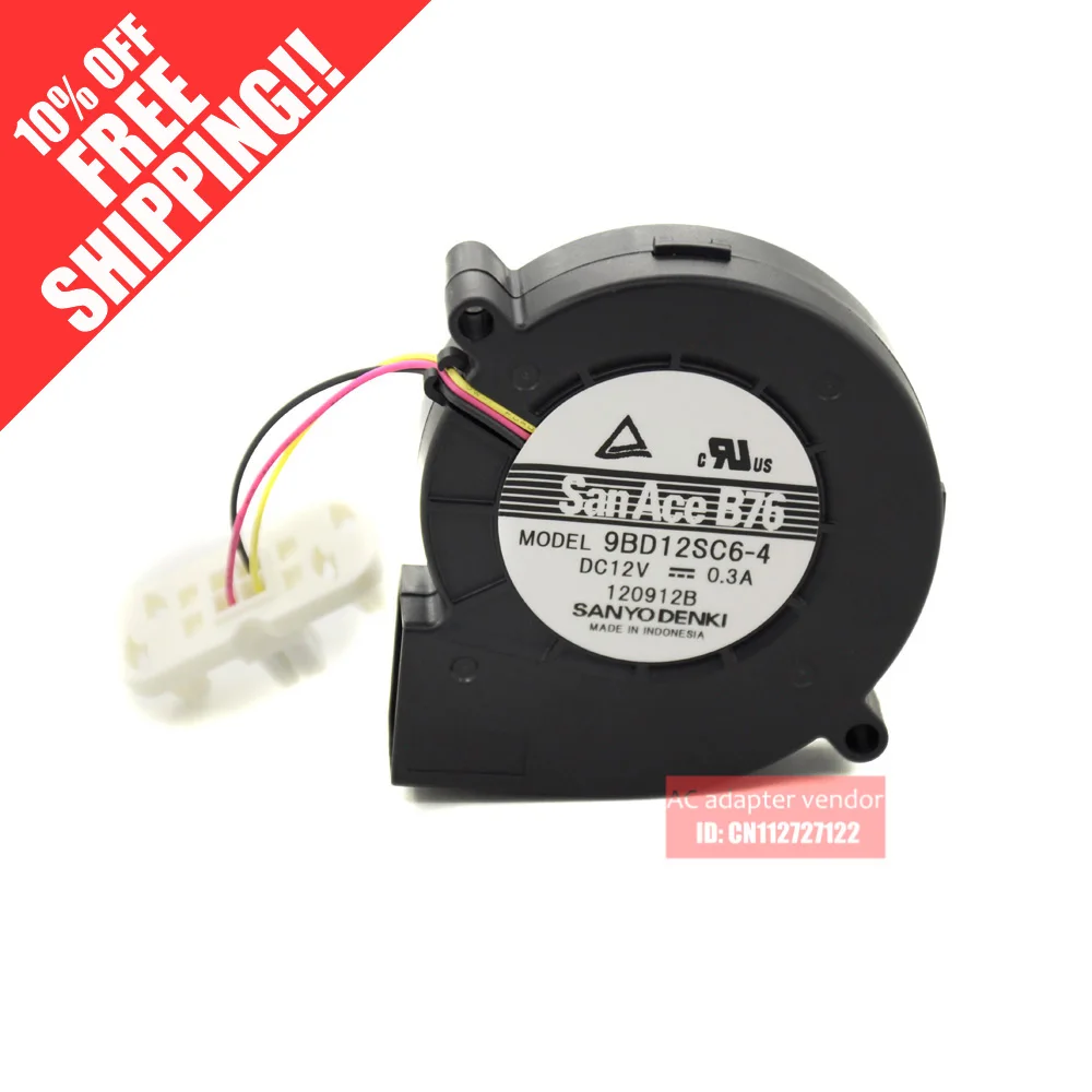 new  FOR Sanyo SAN ACE 7020 DC12V 0.3A 9BD12SC6-6 7cm Blower turbo cooling fan