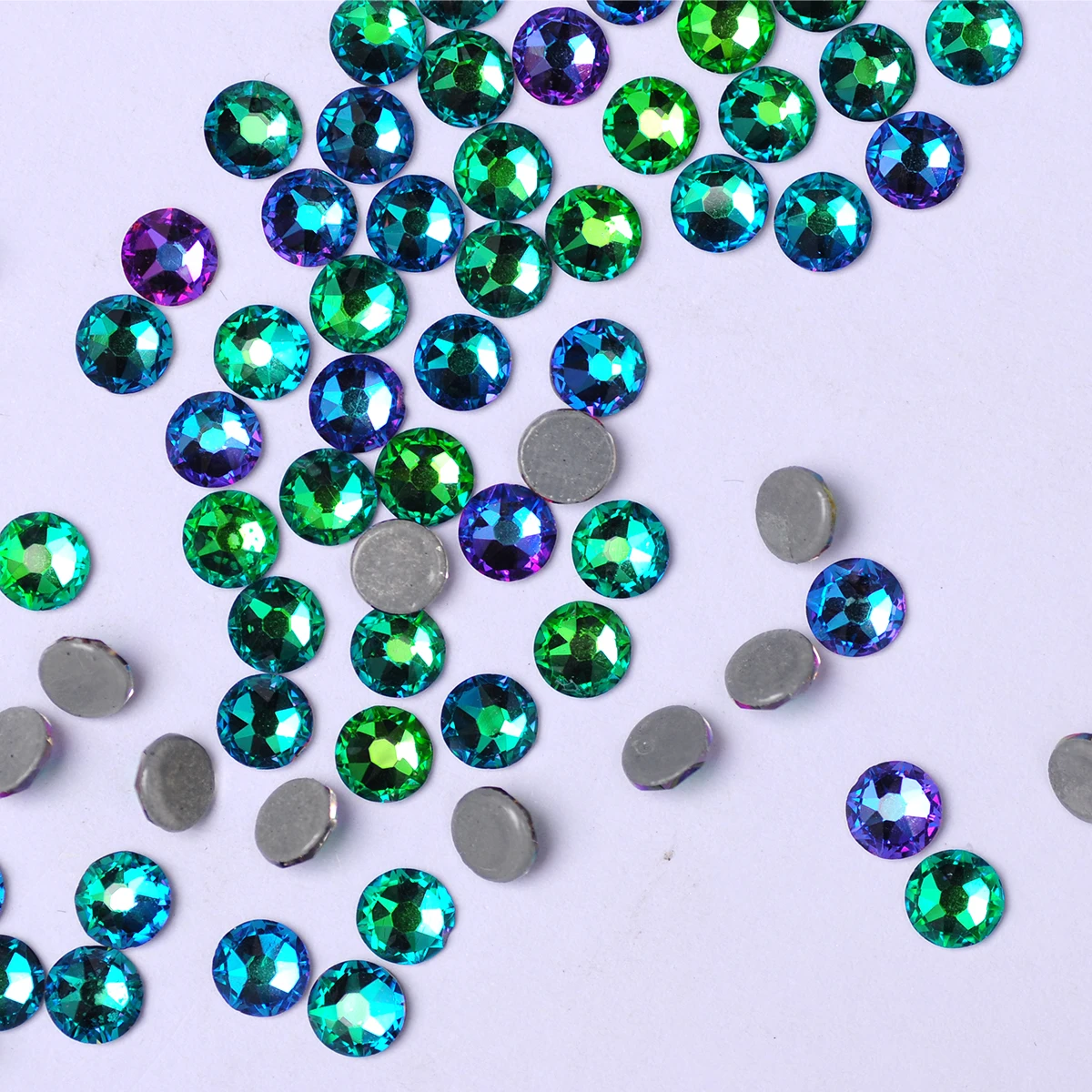 YANRUO 2088HF All Sizes Green Volcano Hotfix Rhinestones Glass Glitter Crystals for Clothing Shoes Gemstones