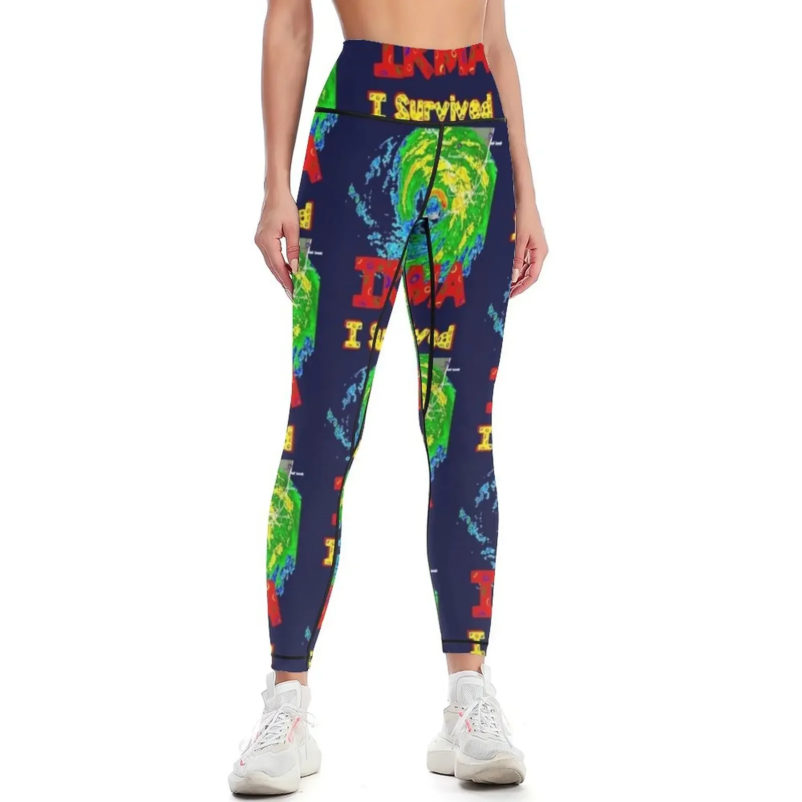 

I SURVIVED Hurricane Irma - with hurricane text by Orikall Leggings for girls flared sporty woman push up Womens Leggings