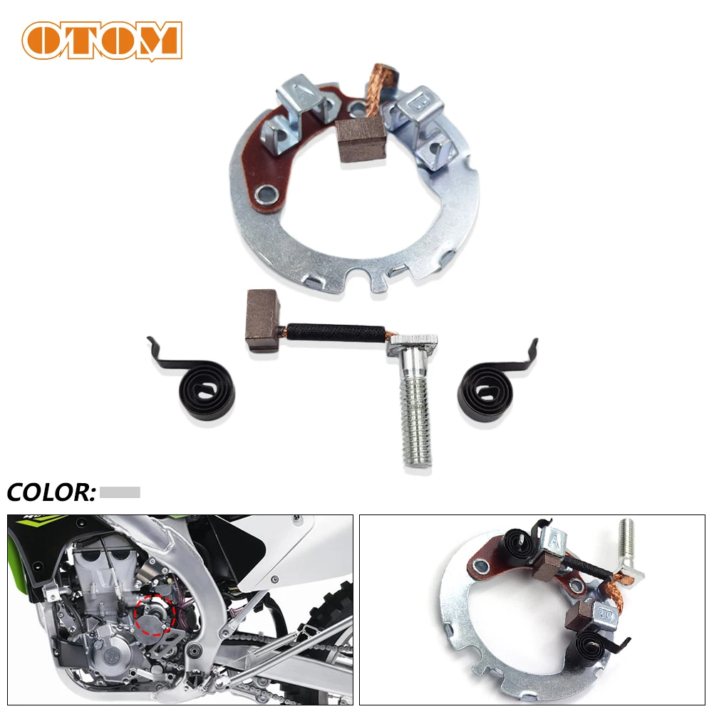 OTOM Starter Repair Kit Motorcycle Starter Motor Carbon Brush Holder  Replacement Parts For KAWASAKI KLX450R 2008-2019 Motocross