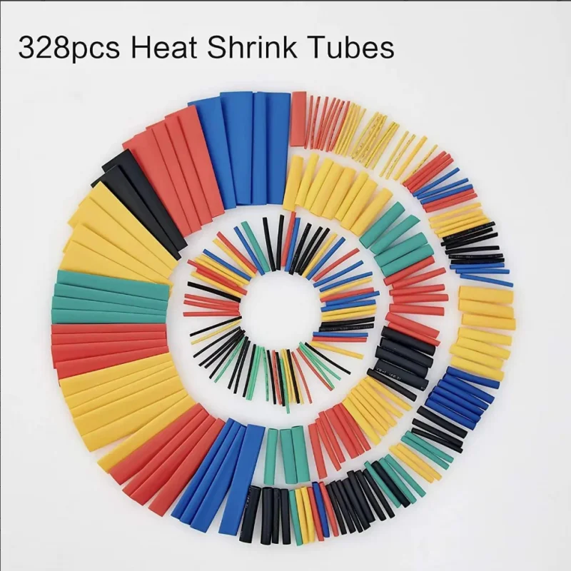 328PCS Heat Shrink Tubing Kit Electrical Insulation Shrink Tubes Environmental Protection Wire Cable Repair Wrap Set for Electri