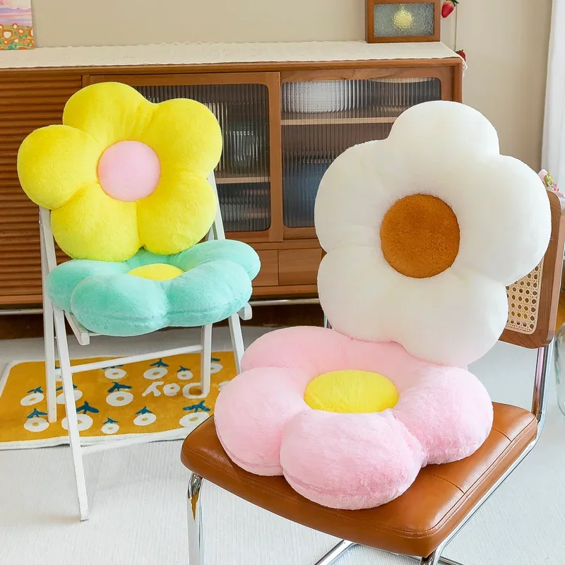 Stuffed Daisy Flower Seat Cushion Sunflower Shape Kids Girl Bedroom Seat Pillow Office Room Decor Sofa Cushions Plush Toys