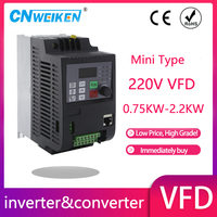 0.75KW - 2.2KW MINI 220v to Three Phase 220V Spindle Inverters VFD AC Drive Frequency Converter For Three Phase Motor