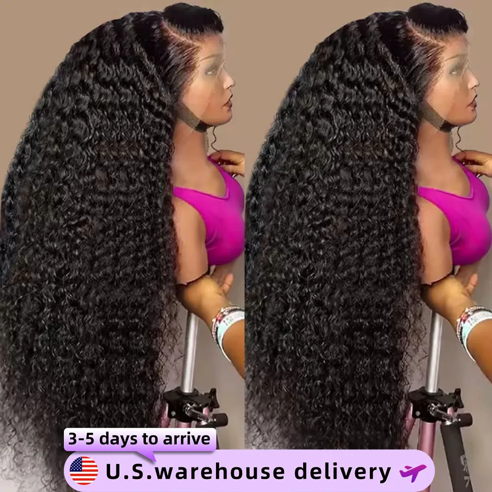 

40 Inch 13x4 13x6 Water Wave Curly Lace Front Wig Human Hair Deep Wave Full Lace Hd Lace Frontal Wigs For Women 300% Density