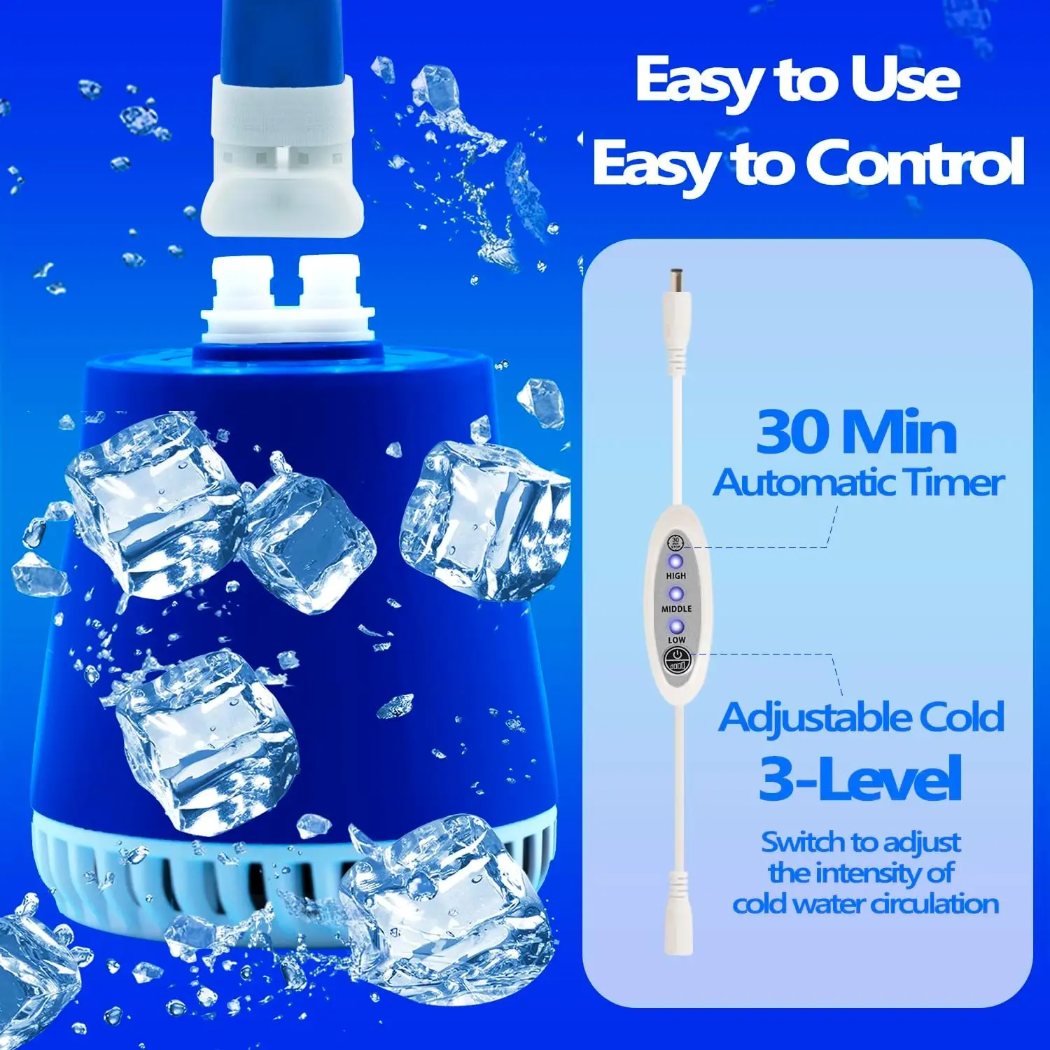 Cold Compression Knee Therapy Unit Ice Circulation Recovery Machine for Post Surgery Sports Injuries Swelling and Joint Relief