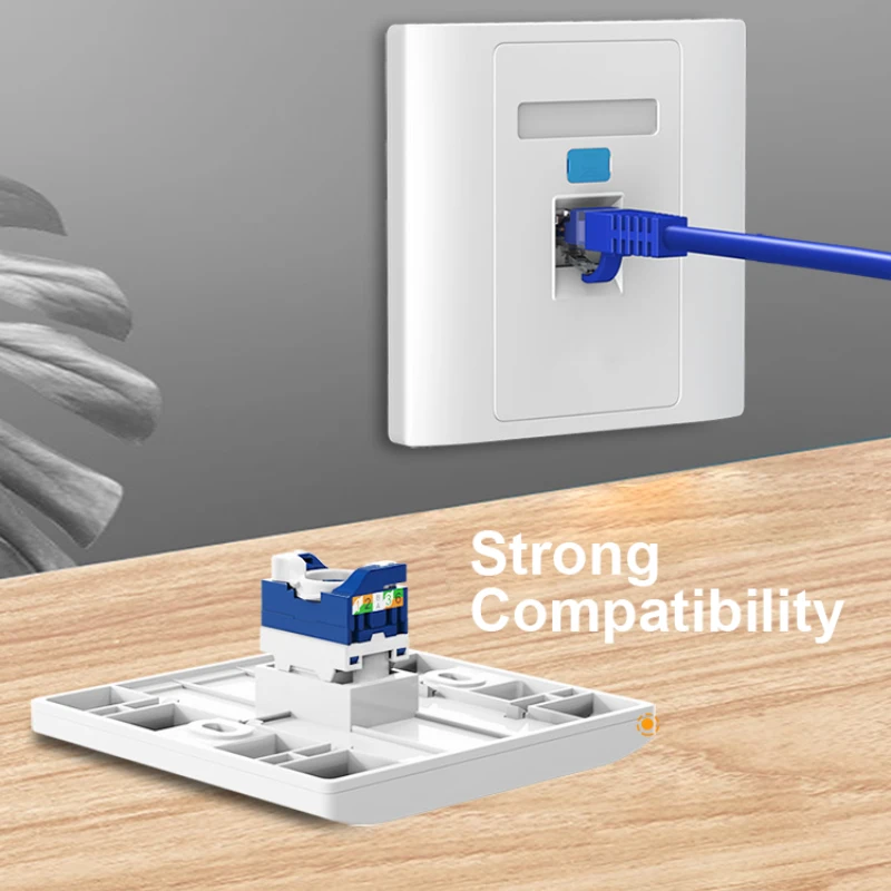 Rj45 Keystone Jack, Cat6 Cat5e Cat6a Gereedschapsvrije Zelfsluitende Module Adapter Geen Punch-Down Gereedschapscouplers