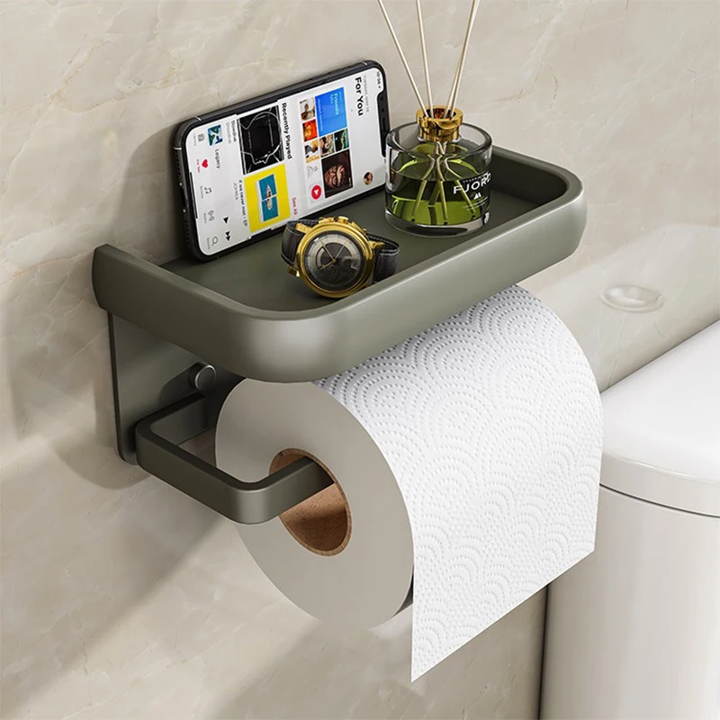 

Toilet Paper Holder Plastic Storage Rack Kitchen Towel Placement Of Seasoning Bottles Bathroom Wall Roll Of Paper Phone Storage
