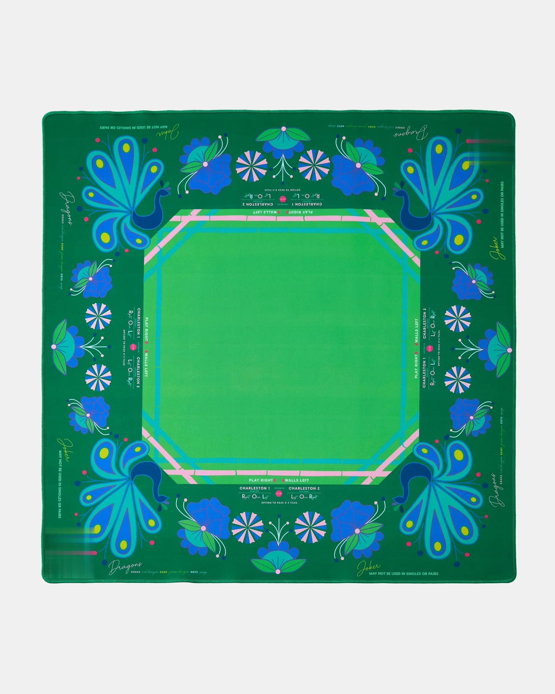 80cm Green Mahjong Table Mat Waterproof Anti‑Slip Deformation‑Resistant Mahjong Mat for Table Poker Dominoes