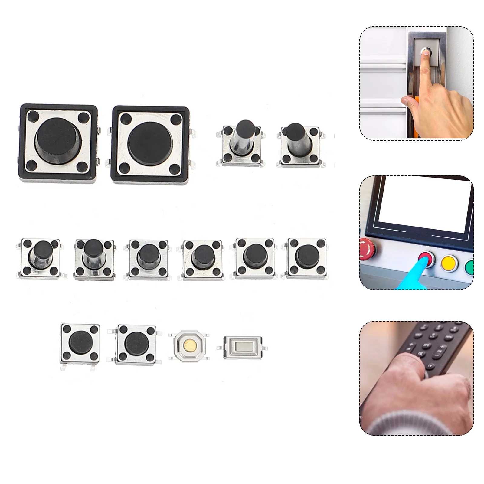 

140Pcs Micro Push Button Kit Durable Materials Perfect Size for Breadboard and Experiments Push Button Assortment Kit