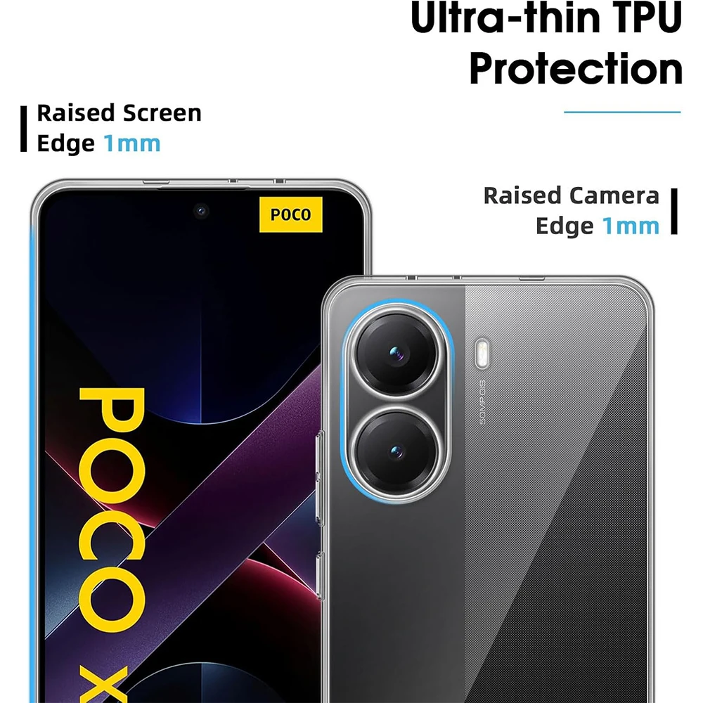 Poco X7 Pro Hülle Ultradünne Transparente Handyhülle für Xiaomi Poco X7 Pro Poco X 7 Pro X7Pro Pocox7 Pro 5G Durchsichtige Weiche TPU-Abdeckung – Detail 6