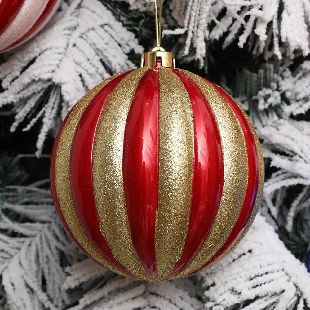 3/2/1 Uds bolas de calabaza adorno para árbol de Navidad artesanías de plástico DIY cajas de regalos de Navidad pintadas colgante adorno colgante