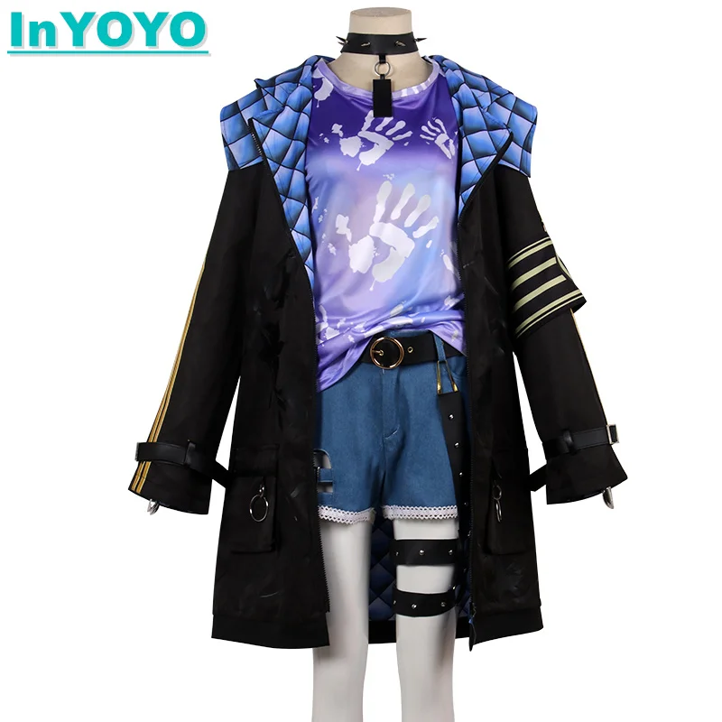 InYOYO Kanade Izuru Cosplay Costume Vtuber Hololive Holostars Fashion Jacket Uniform Halloween Carnival Party Suit Outfit