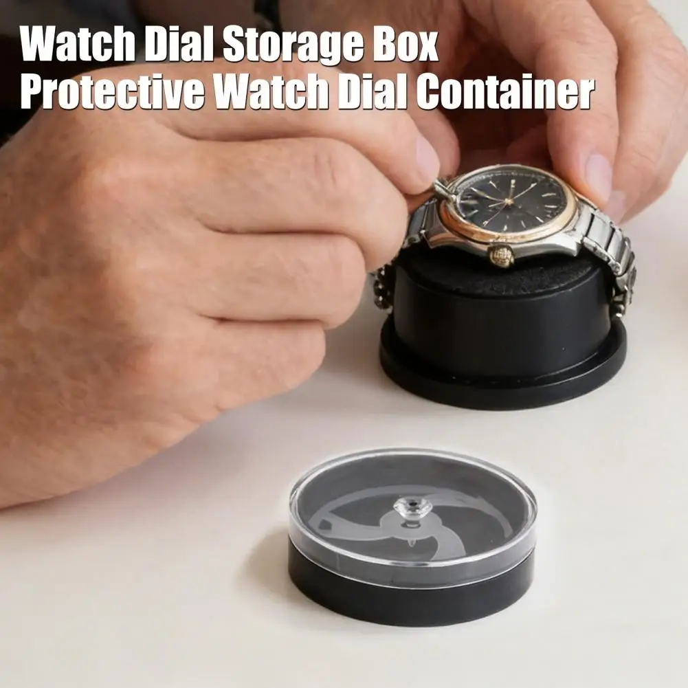 Repair Watch Dials Storage Box Adjustable Compartments Watch Parts Storage Organizer Dustproof Drop Proof Shockproof Organizer