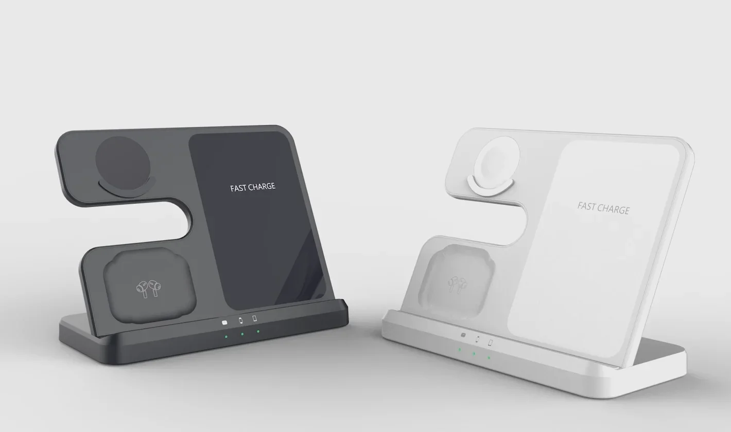 حامل شاحن لاسلكي لسامسونج ، محطة شحن سريع ، S22 ، S21 ، Fold 4 ، ساعة Galaxy 5 Pro ، 4 ، 3 Active ، 2 ، 1 Buds ، 30W ، 3 في 1