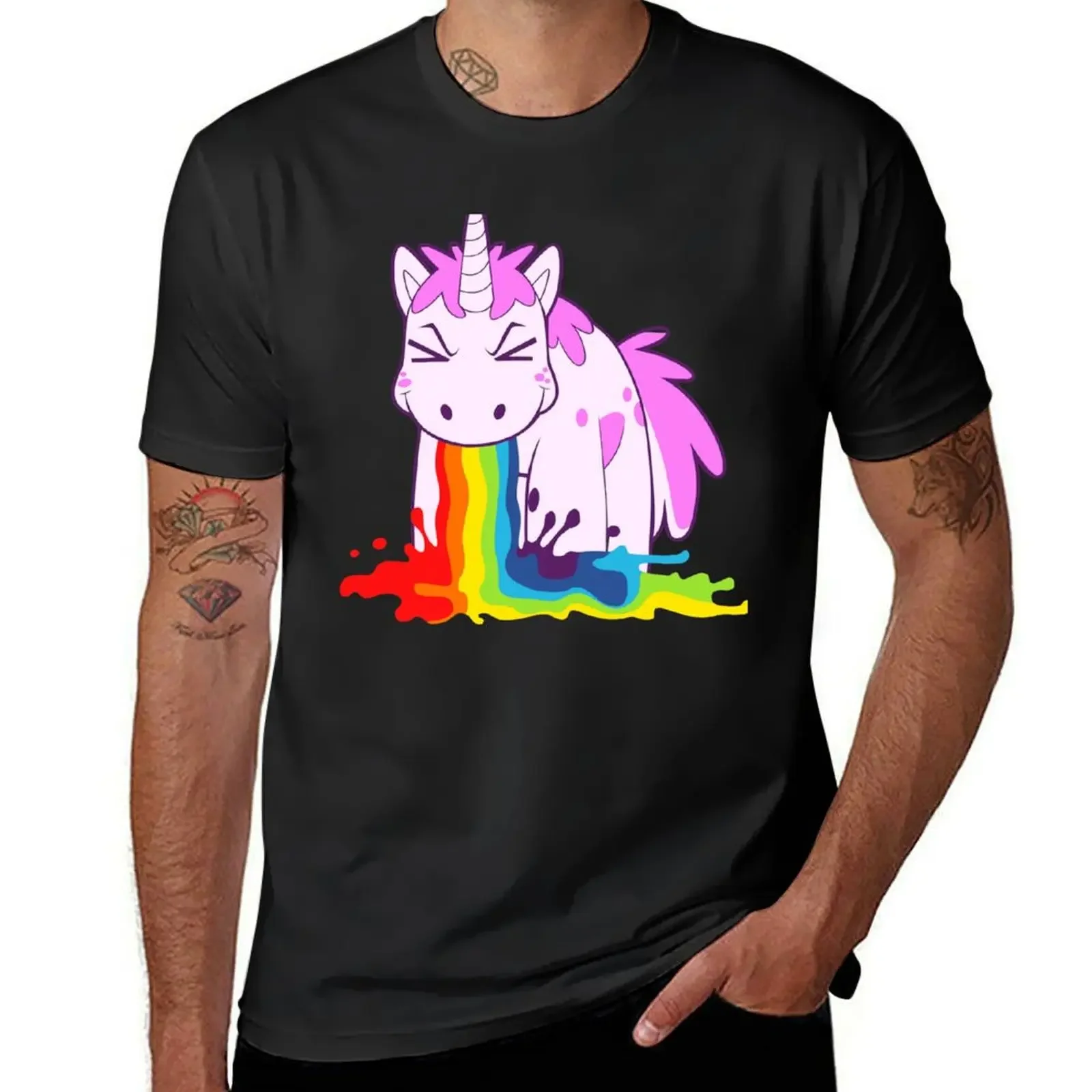 

Unicorn 'I Puke Rainbows!' T-Shirt Anime t-shirt shirts graphic tees graphics football t shirt oversized t shirts for men