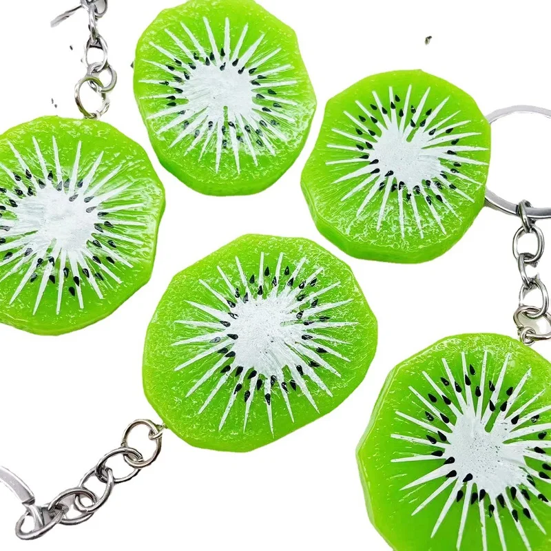 1 pz Kawaii acrilico moda Kiwi portachiavi Charms per la decorazione fai da te borsa portachiavi gioielli creativi che fanno giocattolo portachiavi fai da te