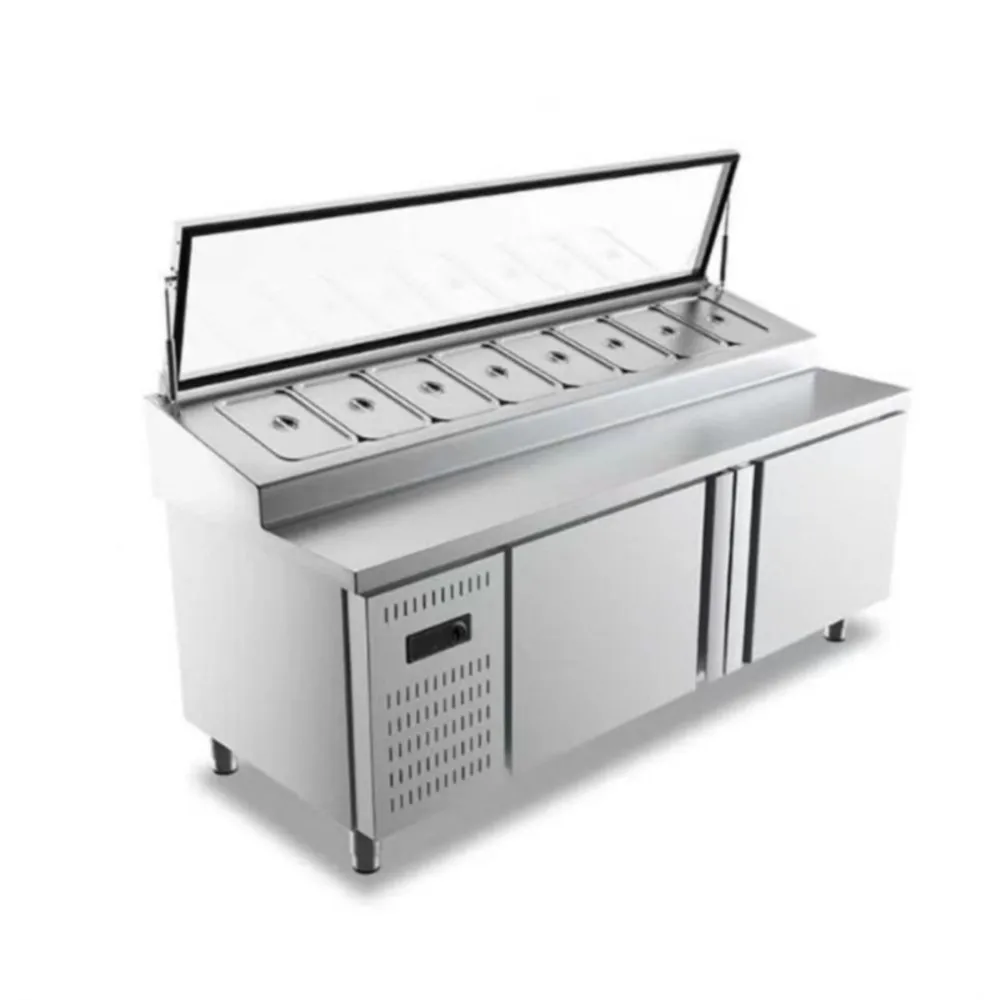 Subway Pizza Prep Table Commercial Sandwich Refrigerated Stainless Steel Counter Top Salad Refrigerator