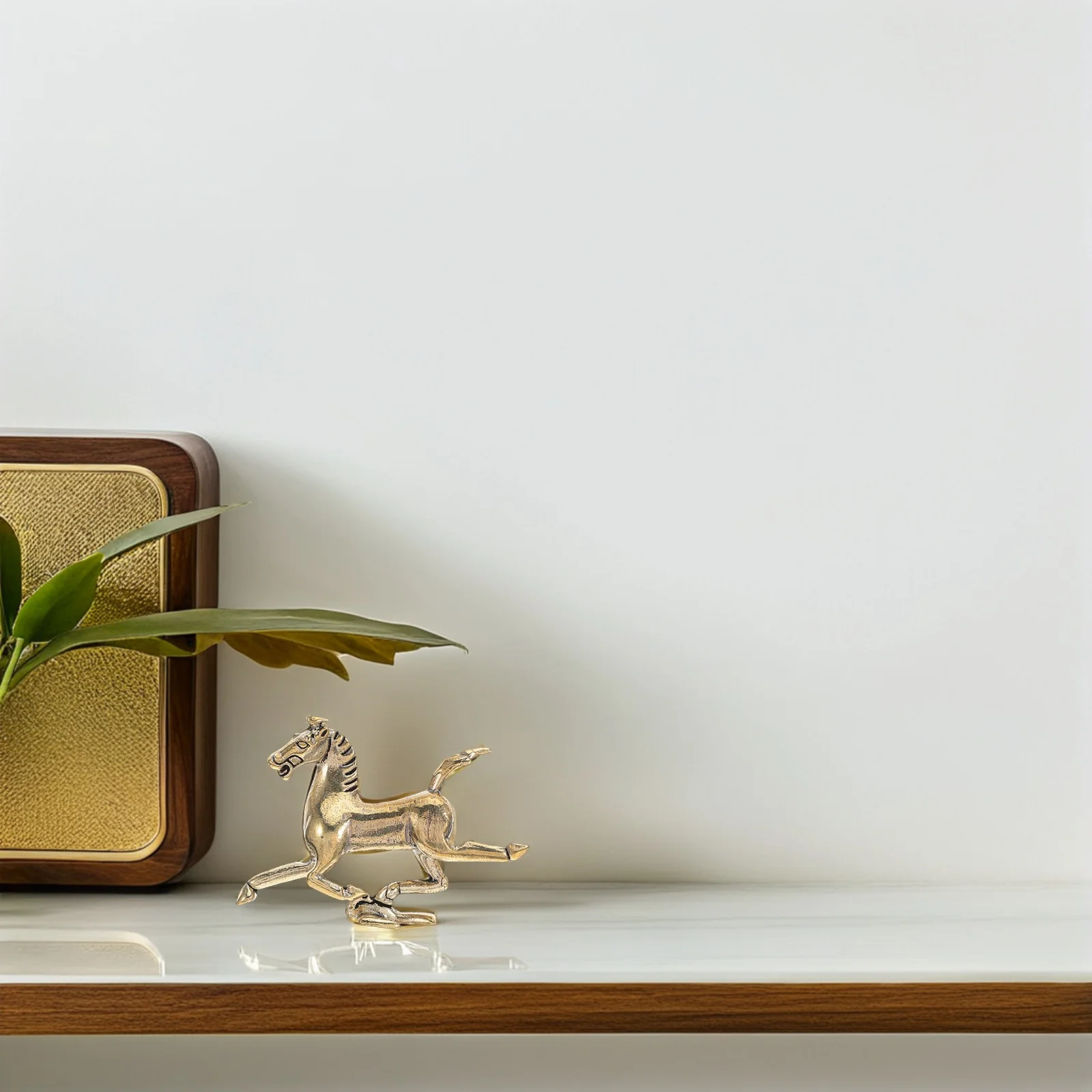 

Brass Horse Statue Galloping Horse Sculpture Decor Feng Shui Lucky Ornament For Home Office Chinese Zodiac