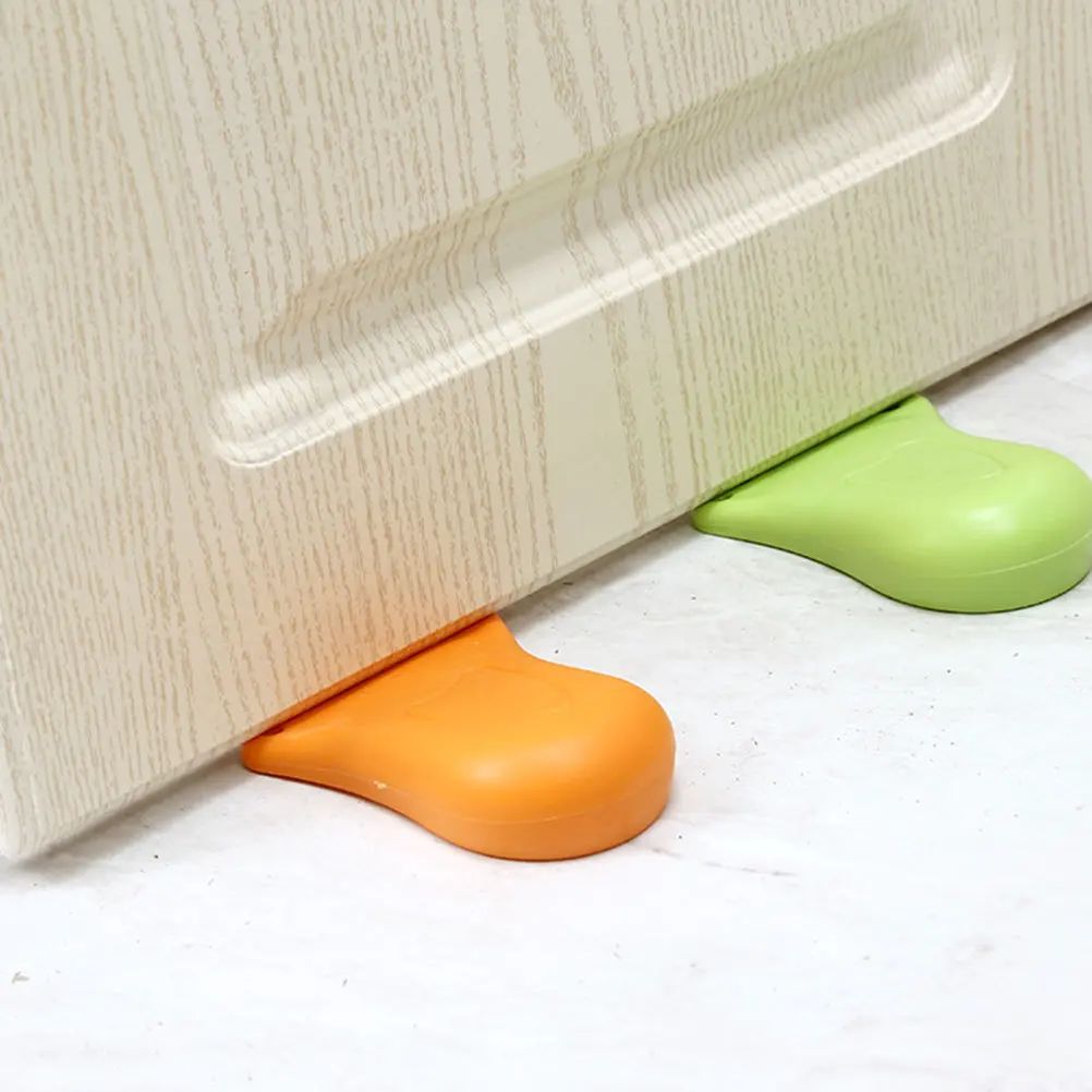 

5pcs Safety Door Stopper Foot Sole Shaped Durable Protection For Toddlers Kids Home Office Anti- Wedge Holder