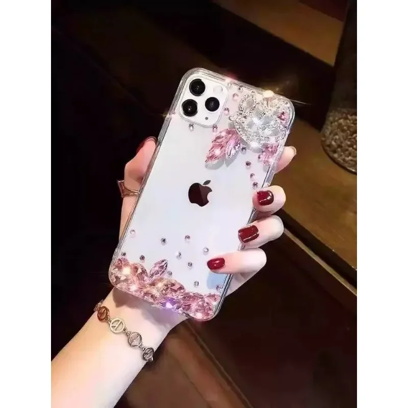 Luxury Diamonds Handmade Case for iPhone 15, 14, 13, 12, 16 Pro Max, 16PLUS, Multi Design