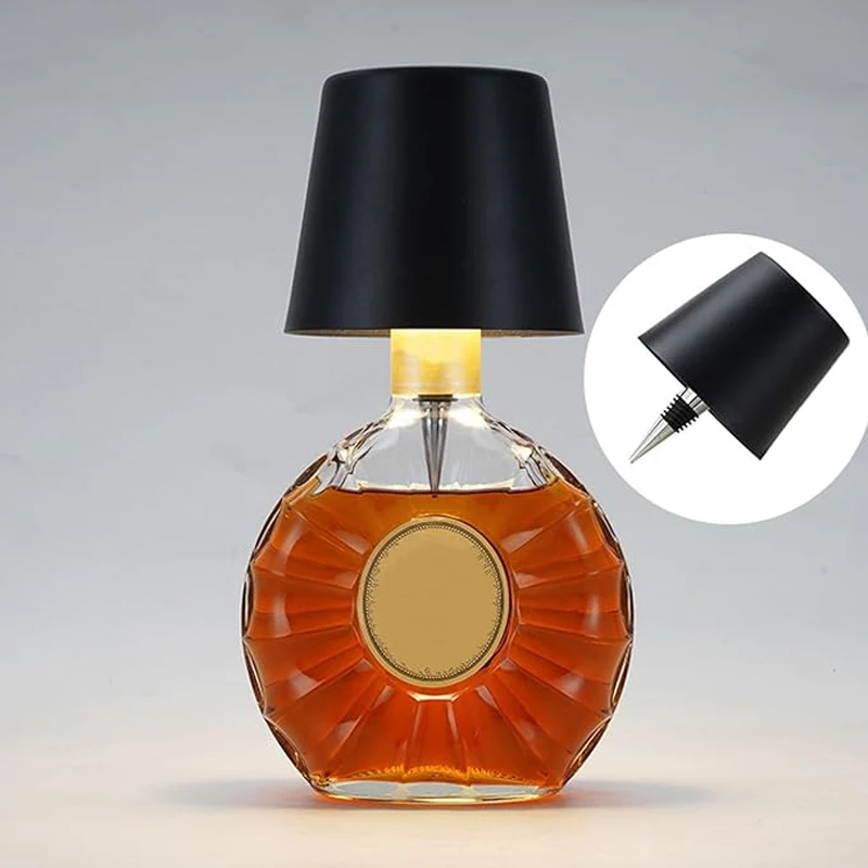 LED Wireless Wine Bottle Lamp Portable Touch Table Lamp RGB Breathing Light Desktop Decorative Table Lamp Dining Table Lighting