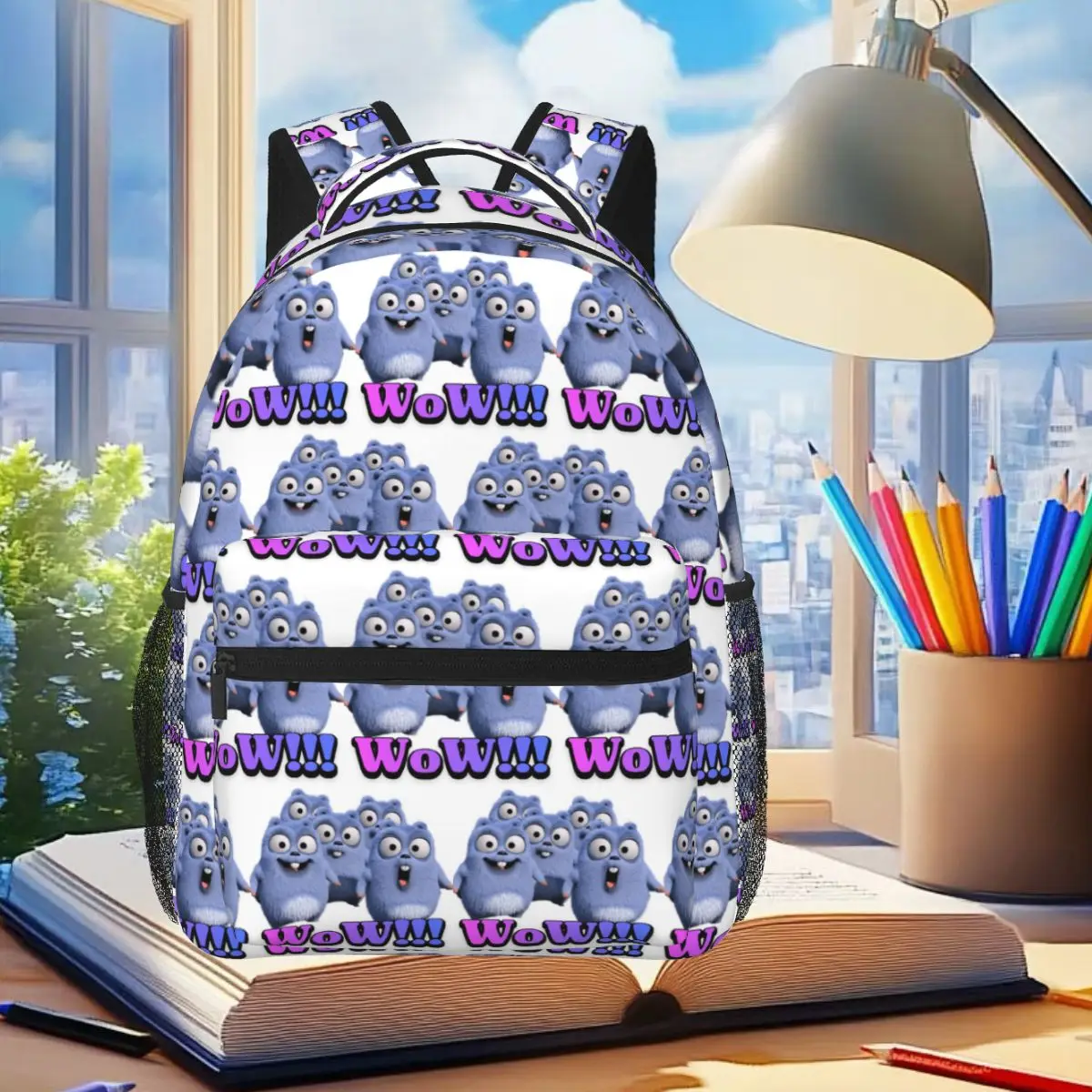 

Grizzy And The Lemmings Backpack Student Boys Girls BookBag Kids School Bag Laptop Shoulder Bags for Men Women