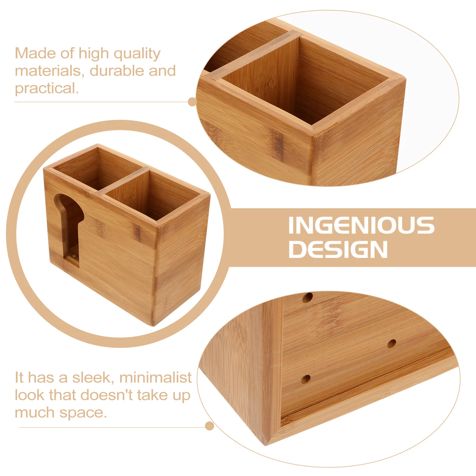 

1Pcs Bamboo Chopsticks Holder Kitchen Utensil Organizer Storage Rack for Cutlery Flatware Countertop Chopsticks Holder