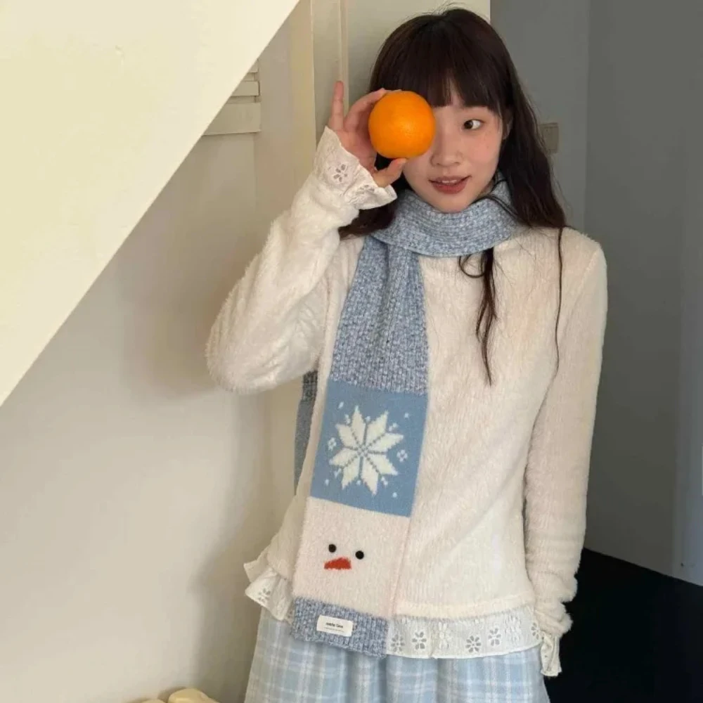 

Японские милые кружевные вязаные топы для женщин 2024, осень-зима, новые пуловеры с длинными рукавами Y2k, свитера с круглым вырезом и длинными рукавами Mujer