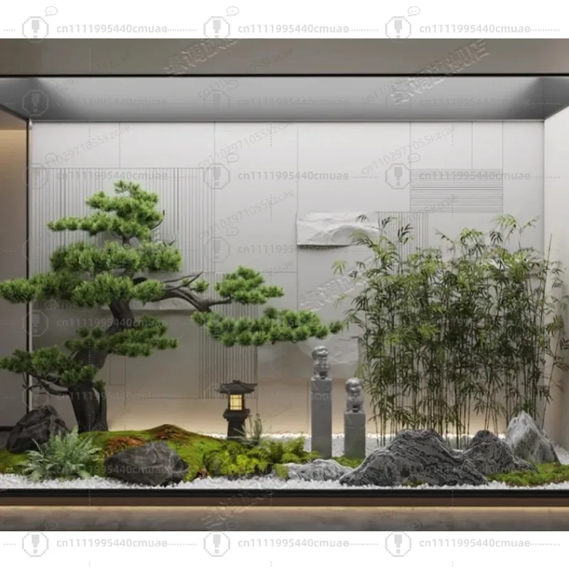 Artificial Pine Tree for Decor - Large Fake Bonsai Plant for Indoor & Outdoor Landscape, Luxury Home Decor Accent - view 2