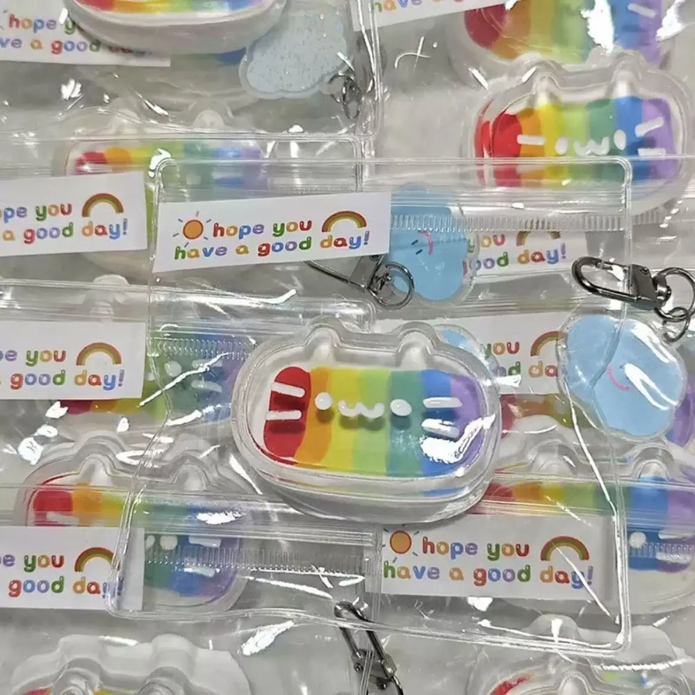 새로운 귀여운 소프트 스퀴시 피젯 장난감 레인보우 고양이 스퀴즈 장난감 성인 어린이용 PU 슬로우 리바운드 감각 장난감