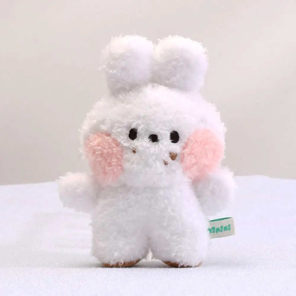 New Design Bread Series Cartoon Plush Doll Multicolor Bear Rabbit Plush Toy Keychain 10CM Hanging Fluffy Animal Pendant