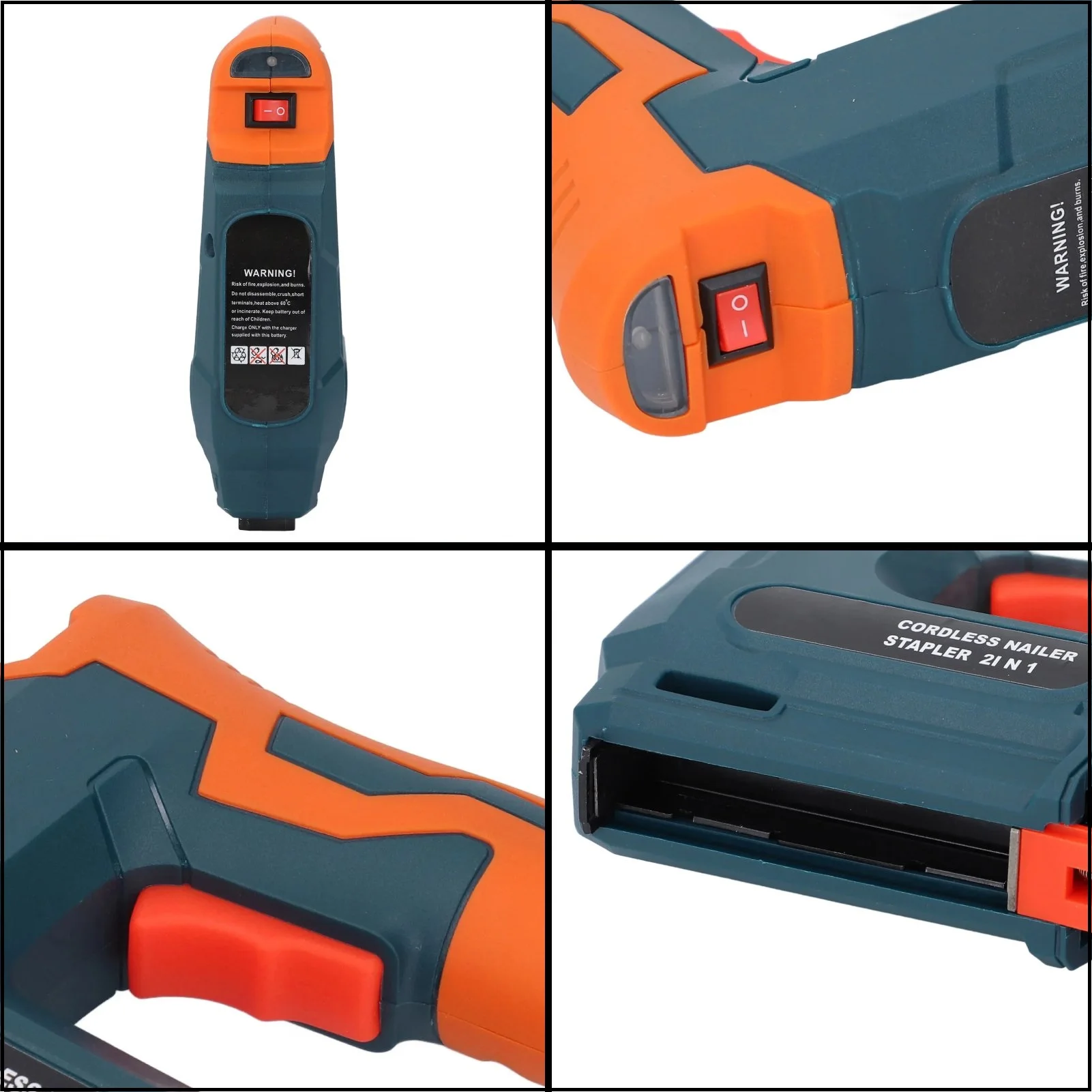 

Cordless Staple Gun Cordless Brad Nailer Portable USB Charging Battery Powered Nail Gun for Woodworking Battery Powered Nail Gun