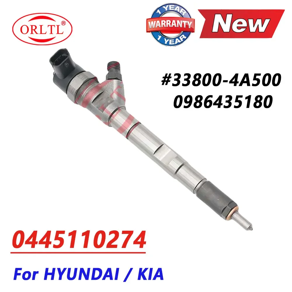 

D4CB 16V Diesel Fuel Injector 0445110274 0445110275 33800-4A500 338004A500 For Bosch Hyundai KIA Sorento 2.5L