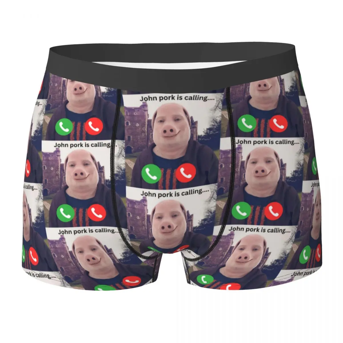 Boxer Underpants Shorts John Pork Is Calling Panties Male Soft Underwear for Homme Man Boyfriend Gift