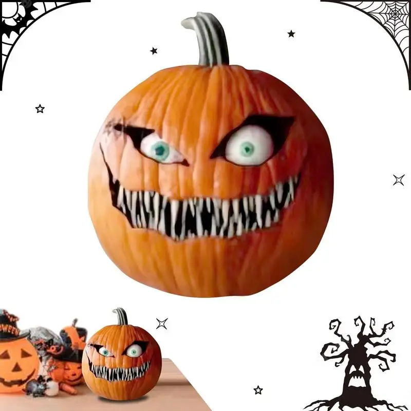 

Scary Halloween Pumpkin Multi Eye Squint Artificial Pumpkins Outdoor Garden Decor Creative Halloween Tabletop Decorations For