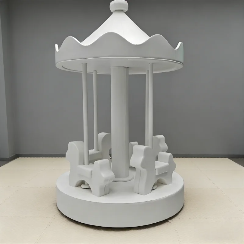 

Индивидуальная Волшебная Белая Мягкая Карусель для Детских Мероприятий и Вечеринок, Аренда Оборудования для Игровых Площадок, Настраиваемая Карусель для Кафе