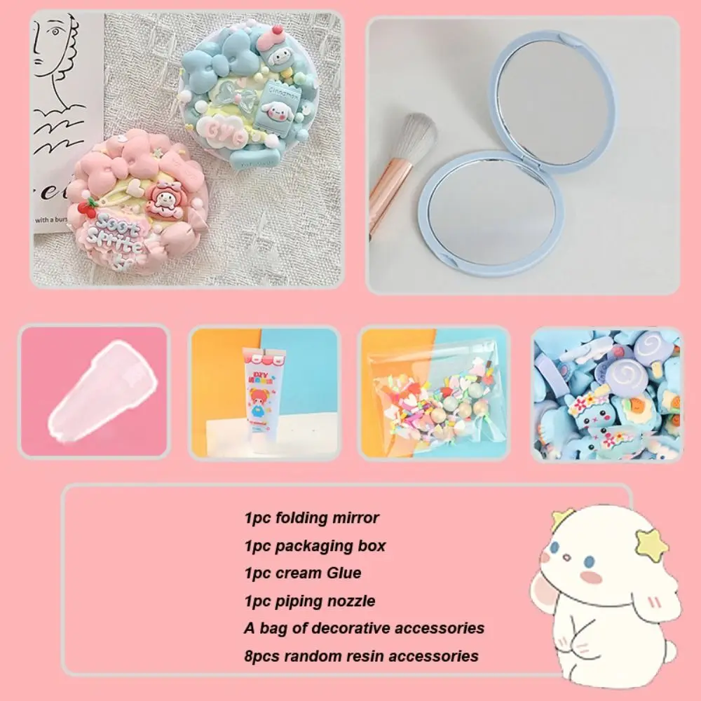 50ml Cream Glue Homemade Makeup Mirror Cartoon DIY Handmade Material Bag Cute Resin Accessories Fashion Versatile Set